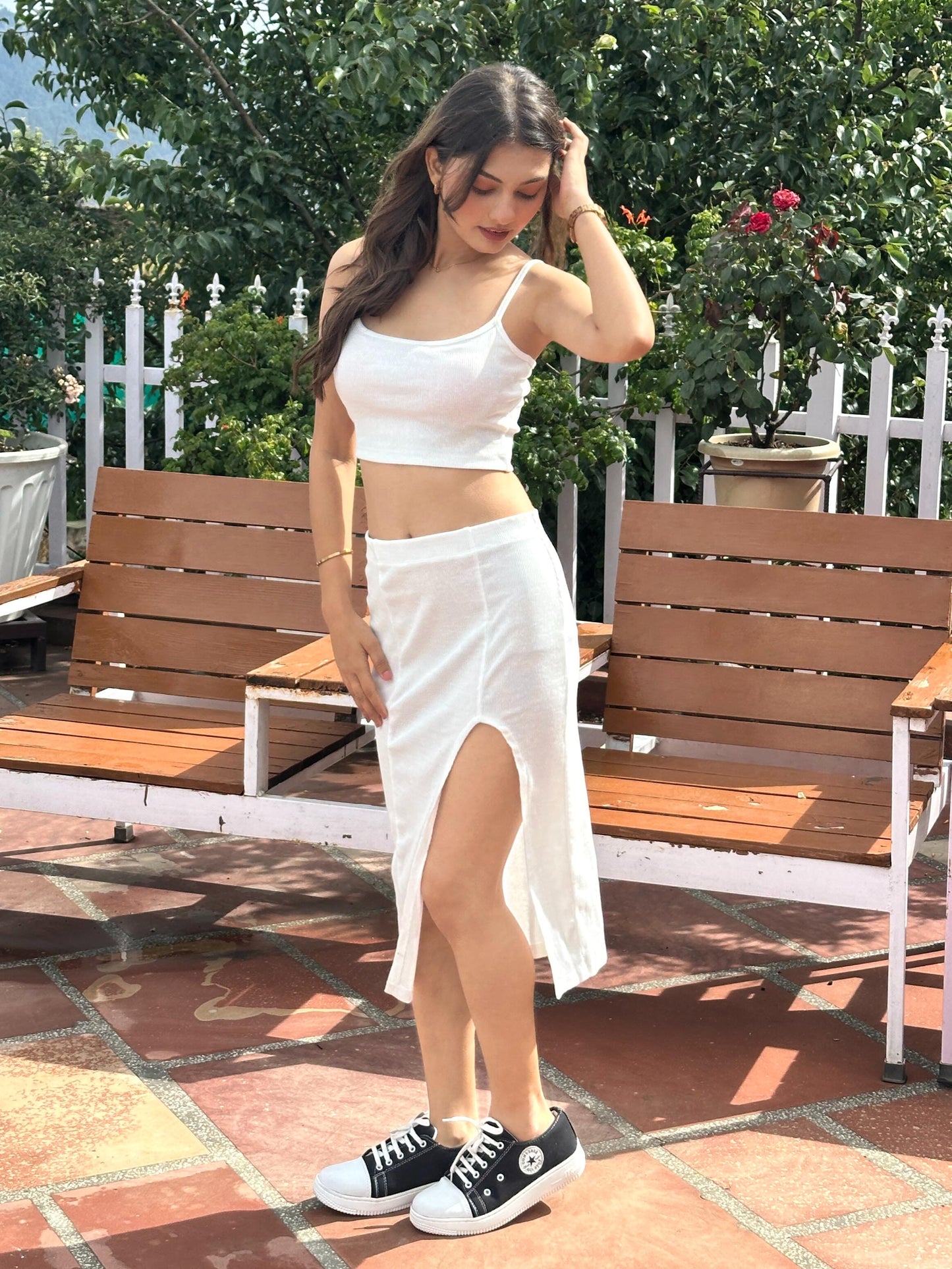 TANDUL  Women Bodycon White Dress