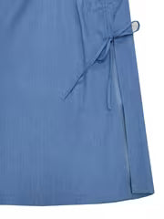 EdgeZip High-Waist Zipper Denim Skirt