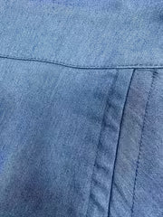EdgeZip High-Waist Zipper Denim Skirt