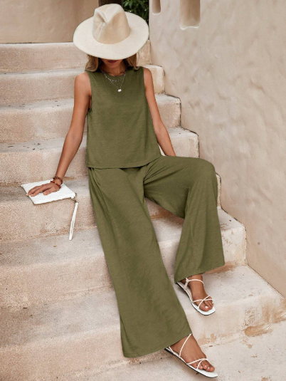 Soft Date Army Green Co-Ord Set
