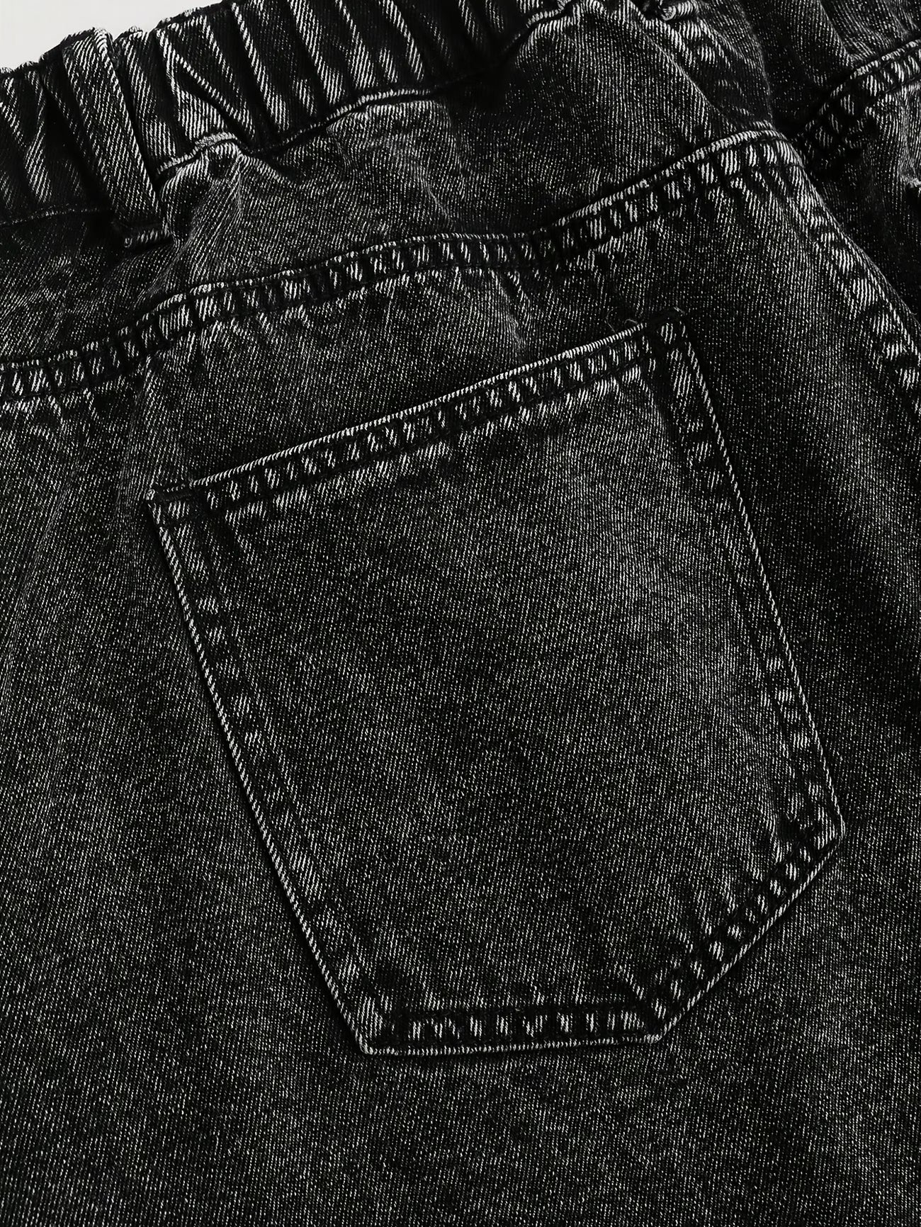 High-Waist Asymmetrical Denim Skirt